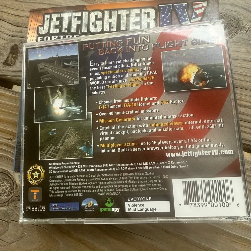 Jetfighter IV Fortress America PC CD-ROM Game 2002 Flight SIM Fast Ship